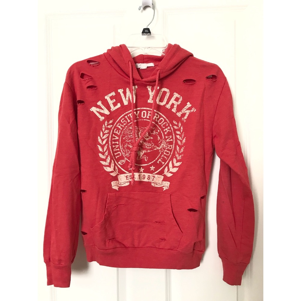 Forever XXI distressed lightweight sweatshirt
